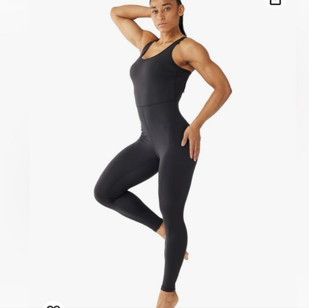 Lovesoft Yoga Workout Backless Bodysuit Dance Unitard Jumpsuit Gym Black XXL - Picture 2 of 13